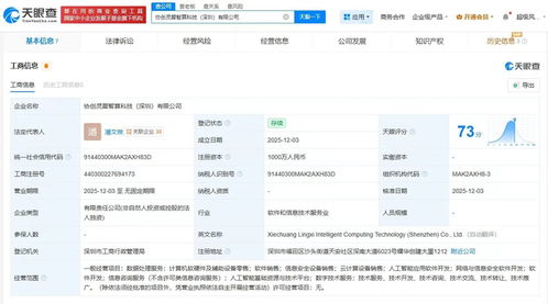協創數據深圳成立靈犀智算公司，深化布局數據處理服務新藍海